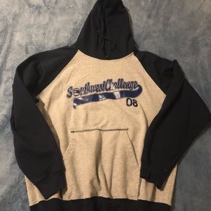 Hoddie great condition dark blue and white xlarge